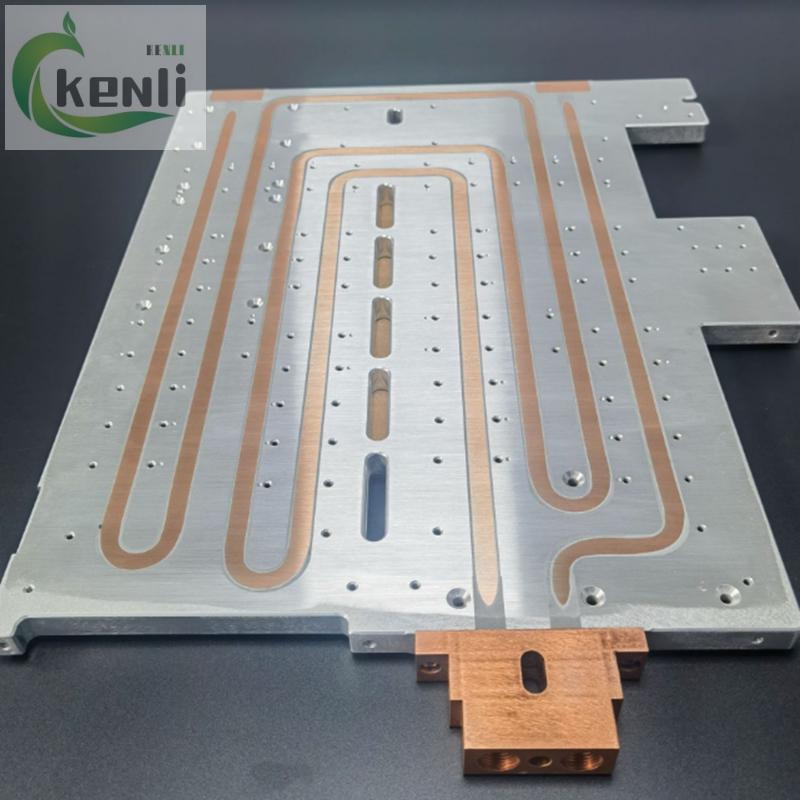 IGBT and CPU Cooling Aluminum Copper Pipe Pressed Tube Water Cold Plate